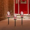 Northlight Set of 4 Lighted Santa Claus Christmas Pathway Markers 16"