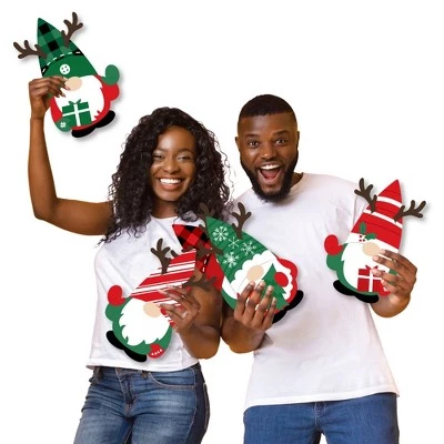 Big Dot of Happiness Red and Green Holiday Gnomes Santa Sleigh - Yard Sign and Outdoor Lawn Decorations - Christmas Party Yard Signs - Set of 8 7 Big Dot of Happiness Red and Green Holiday Gnomes Santa Sleigh - Yard Sign and Outdoor Lawn Decorations - Christmas Party Yard Signs - Set of 8 - Image 5