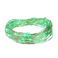 Northlight 100ct Green LED Micro Fairy Lights, 16ft Copper Wire