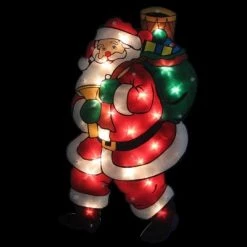 Northlight 17.5" Lighted Santa Claus Christmas Window Silhouette