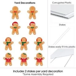 Big Dot of Happiness Gingerbread Christmas - Lawn Decorations - Outdoor Gingerbread Man Holiday Party Yard Decorations - 10 Piece 11 Big Dot of Happiness Gingerbread Christmas - Lawn Decorations - Outdoor Gingerbread Man Holiday Party Yard Decorations - 10 Piece -Outdoor Christmas Decorations Sales GUEST 4b490a2b b785 42ff 964a d33c23c045cf