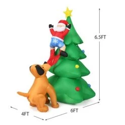 Costway 6.5FT Christmas Inflatable Tree Santa Decor w/LED Lights Outdoor Yard Decoration -Outdoor Christmas Decorations Sales GUEST 4ce75007 b698 4401 b060 a1b92e4d9fd0