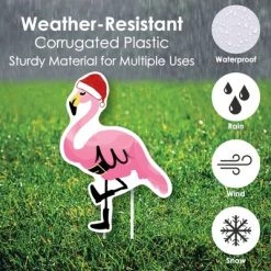 Big Dot of Happiness Flamingle Bells - Pink Flamingo Christmas Lawn Decorations - Outdoor Tropical Christmas Yard Decorations - 10 Piece -Outdoor Christmas Decorations Sales GUEST 4f60886d 2f42 4f23 a06c 3cd9c0e33b2c