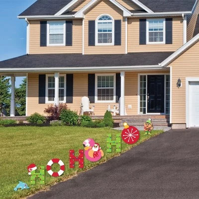 Big Dot of Happiness Tropical Christmas - Yard Sign Outdoor Lawn Decorations - Beach Santa Holiday Party Yard Signs - Ho Ho Ho 3 Big Dot of Happiness Tropical Christmas - Yard Sign Outdoor Lawn Decorations - Beach Santa Holiday Party Yard Signs - Ho Ho Ho - Image 2