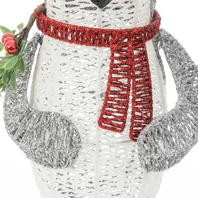 LuxenHome Gray and White Penguin Lighted LED Indoor Outdoor Holiday Decoration 8 LuxenHome Gray and White Penguin Lighted LED Indoor Outdoor Holiday Decoration - Image 6