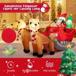 Costway 7.2 FT Inflatable Santa Claus Sleigh and Reindeer w/ LED Lights & Christmas Tree 14 Costway 7.2 FT Inflatable Santa Claus Sleigh and Reindeer w/ LED Lights & Christmas Tree -Outdoor Christmas Decorations Sales GUEST 5432a7f4 2881 4a6a 9d2d 625138c921d7