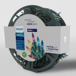Philips 400ct Heavy Duty Incandescent Smooth Mini String Lights Spool Multicolored