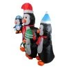 Northlight 5' Lighted Black and Orange Inflatable Penguin Family Christmas Yard Art Decor