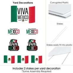 Big Dot of Happiness Viva Mexico - Yard Sign and Outdoor Lawn Decorations - Mexican Independence Day Party Yard Signs - Set of 8 -Outdoor Christmas Decorations Sales GUEST 5930e576 be4e 4935 911c 8defc03aa1dc