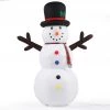 LuxenHome 8Ft Snowman Inflatable with Multi-Color Disco LED Lights