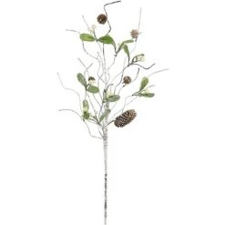 Northlight 30" Mistletoe and Pine Cone Artificial Christmas Spray