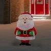 Northlight 32" Lighted 2D Chenille Santa Outdoor Christmas Decoration