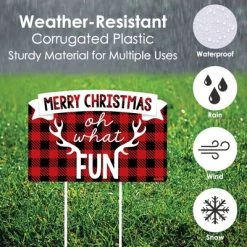 Big Dot of Happiness Prancing Plaid - Reindeer Holiday and Christmas Party Yard Sign Lawn Decorations - Merry Christmas Party Yardy Sign -Outdoor Christmas Decorations Sales GUEST 5e371f29 2c7e 489e b68d 2f79338515ea