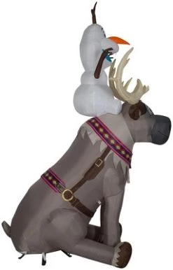 Gemmy Christmas Airblown Inflatable Olaf Sitting on Sven Scene Disney, 7.5 ft Tall, Multicolored -Outdoor Christmas Decorations Sales GUEST 5f0a05c3 800d 47ea b5d6 13d0ad49da52