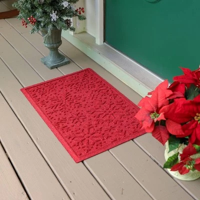 1'8"x2'6" Aqua Shield Snowflake Door Mat Solid Red - Bungalow Flooring 3 1'8"x2'6" Aqua Shield Snowflake Door Mat Solid Red - Bungalow Flooring
