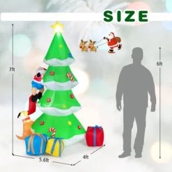 Tangkula 7FT Inflatable Santa Claus Climbing Christmas Tree Chased by Dogs Lighted Blowup Decoration Tree with Ground Stakes & Sandbags 19 Tangkula 7FT Inflatable Santa Claus Climbing Christmas Tree Chased by Dogs Lighted Blowup Decoration Tree with Ground Stakes & Sandbags -Outdoor Christmas Decorations Sales GUEST 65587c4c 7690 4c42 ab51 11f5b05f5001