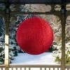 Northlight 23.5" Red Tinsel Inflatable Commercial Christmas Ball Outdoor Ornament