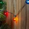Northlight 10ct G40 Transparent Globe String Lights Multi-Color - 9' Green Wire