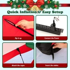 Costway 9FT Inflatable Christmas Santa Claus on Helicopter with Snowman Penguin LED Lights -Outdoor Christmas Decorations Sales GUEST 67f1d0bf fad2 4581 91a6 10823f346bbb