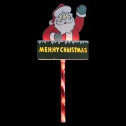 Northlight 28" Lighted Santa Claus 'Merry Christmas' Lawn Stake - Clear Lights