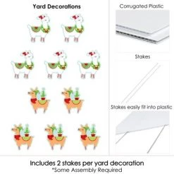 Big Dot of Happiness Fa La Llama - Lawn Decorations - Outdoor Christmas and Holiday Party Yard Decorations - 10 Piece -Outdoor Christmas Decorations Sales GUEST 6a08c183 8f10 4e7d ad74 281e916be4dd
