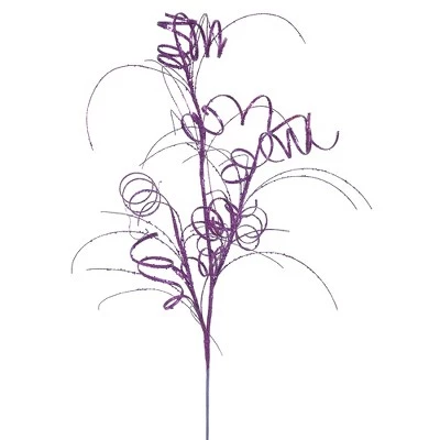 Vickerman 35" Glitter Curly Aritificial Christmas Spray 6 Vickerman 35" Glitter Curly Aritificial Christmas Spray - Image 4