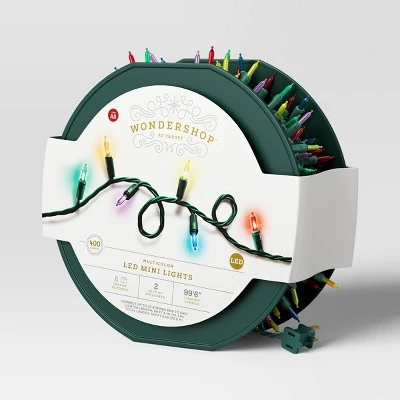 400ct LED Smooth Mini Christmas String Lights Spool with Green Wire - Wondershop™ Multicolor 5 400ct LED Smooth Mini Christmas String Lights Spool with Green Wire - Wondershop™ Multicolor - Image 3