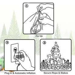 Costway 7 FT Inflatable Christmas Tree Santa Decor w/LED Lights Outdoor Yard Decoration -Outdoor Christmas Decorations Sales GUEST 6cc00bce 04a7 426d b3a7 3fd42bf0b0ac