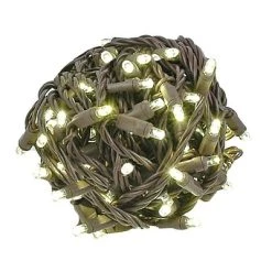 Novelty Lights Inc Novelty Lights LED Christmas String Lights 100 Mini Bulbs for (Brown Wire, 50 Feet)