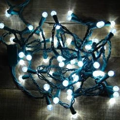 Lumabase 70 Lights Electric Globe String Lights LED White