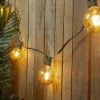 Northlight 10ct Mercury Glass G50 Globe Christmas Lights Clear - 9' Green Wire