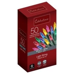 Champ Celebrations Celebrations Incandescent Mini Multicolored 50 ct String Christmas Lights 10.2 ft.