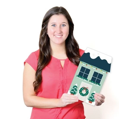 Big Dot of Happiness Christmas Village - Lawn Decorations - Outdoor Holiday Winter Houses Yard Decorations - 10 Piece 8 Big Dot of Happiness Christmas Village - Lawn Decorations - Outdoor Holiday Winter Houses Yard Decorations - 10 Piece - Image 6