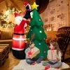 Costway 6 FT Inflatable Christmas Tree & Santa Claus w/ LEDs & Air Blower