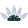 Northlight 200-Count Pure White LED Faceted C6 Christmas Lights, 66.25 ft Green Wire