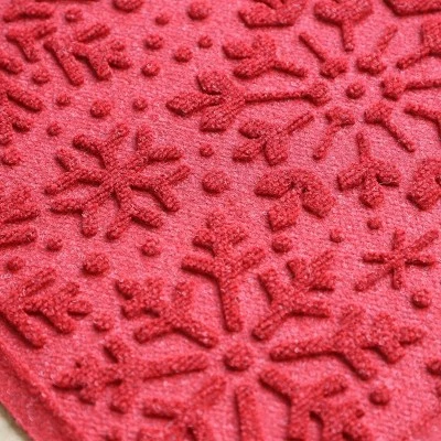 1'8"x2'6" Aqua Shield Snowflake Door Mat Solid Red - Bungalow Flooring 4 1'8"x2'6" Aqua Shield Snowflake Door Mat Solid Red - Bungalow Flooring - Image 2
