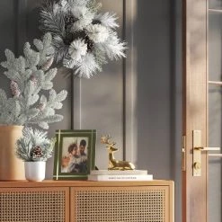 40" Flocked Branch Green - Threshold™