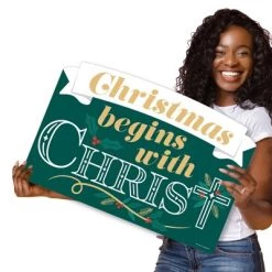 Big Dot of Happiness Religious Christmas - Merry Christmas Cross Yard Sign Lawn Decorations - Christmas Begins with Christ Party Yardy Sign -Outdoor Christmas Decorations Sales GUEST 7a08fe04 a2c6 4042 ba30 7c281839b94a