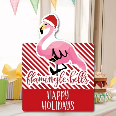 Big Dot of Happiness Flamingle Bells - Party Decorations - Tropical Flamingo Christmas Welcome Yard Sign 6 Big Dot of Happiness Flamingle Bells - Party Decorations - Tropical Flamingo Christmas Welcome Yard Sign - Image 4