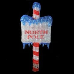 Northlight 33" LED Lighted Commercial Grade Acrylic "North Pole" Christmas Sign Display Decoration