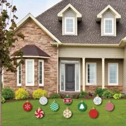 Big Dot of Happiness Ornaments Lawn Decorations - Outdoor Holiday and Christmas Yard Decorations - 10 Piece