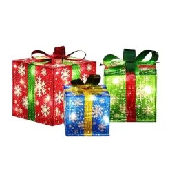 LuxenHome Set of 3 Colored Presents Lighted Holiday Decoration 23 LuxenHome Set of 3 Colored Presents Lighted Holiday Decoration -Outdoor Christmas Decorations Sales GUEST 7f220612 e384 432c 91ae ce99d072ce8d