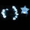J. Hofert Co. J. Hofert Co 25 Silver LED M5 Star Christmas Lights - 8 ft Green Wire