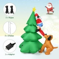 Costway 6.5FT Christmas Inflatable Tree Santa Decor w/LED Lights Outdoor Yard Decoration -Outdoor Christmas Decorations Sales GUEST 80cf6a6b e909 45f7 94aa 1e4ffd285aee