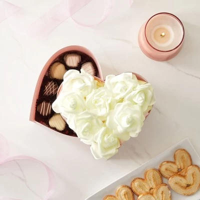 Juvale 100 Pack Ivory Artificial Rose Flower Heads, 3 Inch Stemless Flowers for Weddings, Bouquets, DIY Crafts 5 Juvale 100 Pack Ivory Artificial Rose Flower Heads, 3 Inch Stemless Flowers for Weddings, Bouquets, DIY Crafts - Image 3