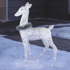 Philips 40" LED Glitter String Doe Novelty Sculpture Light Pure White Twinkle