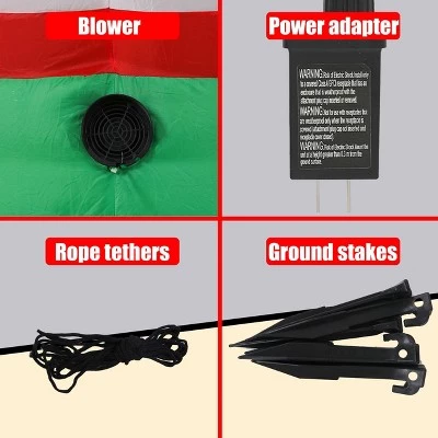 LuxenHome 8.5Ft Elf Holiday Inflatable Yard Decoration with LED Lights 7 LuxenHome 8.5Ft Elf Holiday Inflatable Yard Decoration with LED Lights - Image 5