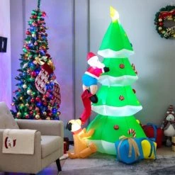 Tangkula 7FT Inflatable Santa Claus Climbing Christmas Tree Chased by Dogs Lighted Blowup Decoration Tree with Ground Stakes & Sandbags 18 Tangkula 7FT Inflatable Santa Claus Climbing Christmas Tree Chased by Dogs Lighted Blowup Decoration Tree with Ground Stakes & Sandbags -Outdoor Christmas Decorations Sales GUEST 8497feb4 4a02 42b7 a160 ccd15420aaef