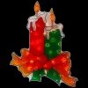 Northlight 17" Lighted Holographic Candle Christmas Window Silhouette Decoration