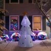 Sunnydaze Decor Sunnydaze 6' Self-Inflatable White Christmas Tree Outdoor Winter Holiday Lawn Decoration with LED Lights
